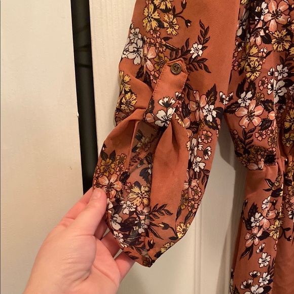 Floral Rust Dress - Picture 2 of 6